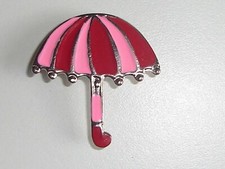 Broche PARAPLUIE Rose et Rouge