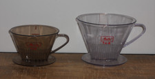 Lot de 2 Filtre à café en plastique Melitta 1x2 et Melitta 1x4 - 1 trou