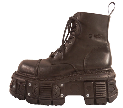 New rock black leather - new,