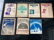 Disques CRISTAL , EDISON BELL , DECCA petit ,dépliant, catalogue revue