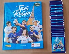 TOUS RUGBY CASINO 2023 : ALBUM RIGIDE NEUF + 25 POCHETTES = 100 STICKERS