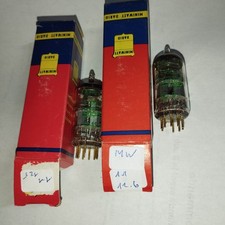 E188CC  2 tubes  green label Tube Electronique  Gold pins  2 Pcs Matched Tir34