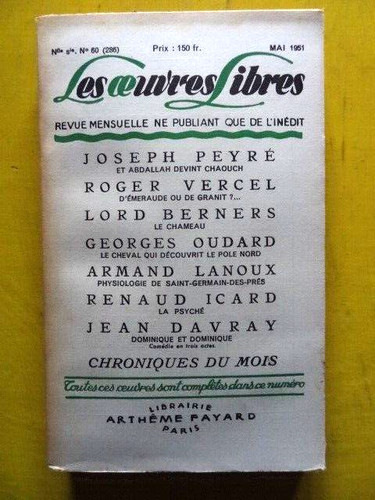 Revue les oeuvres libres - oeuvres, 60