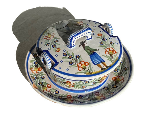 Beurrier faïence porquier - faïence,