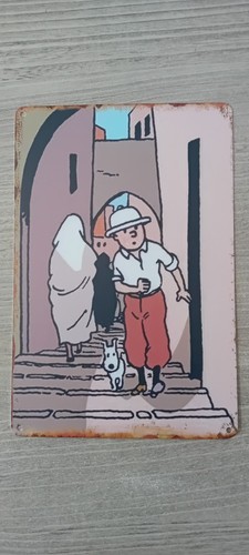 Tintin plaque métal - plaque,