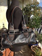 Superbe Grand Sac Cuir Marron Lancel Authentique Tbe