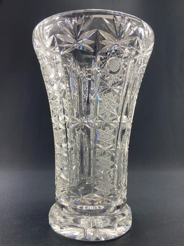 Grand vase cristal taillé - en,