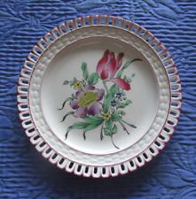 Assiette dessert Modèle Réverbère Bord dentelle Décor N°4 Lunéville K&G