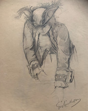 GUY COMBRISSON (1905-1991) SUPERBE SCENE ANIMEE GENTILHOMME 1930 SIGNEE (25)