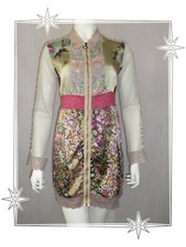  Gilet Cardigan Long Imprimé Perles Dentelle Broderie Wooxoom T 2