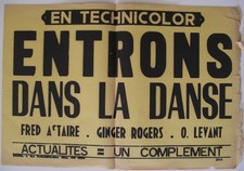 ENTRONS DANS LA DANSE 1949 rare affiche cinéma texte ancienne 60X40 FRED ASTAIRE