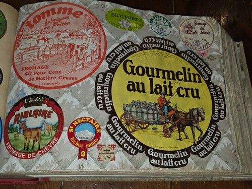 Ancienne etiquette fromage - etiquette, de