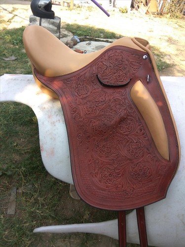 Selle dressage cuir - en,