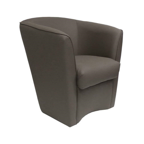 Fauteuil gris éco cuir - fauteuil,