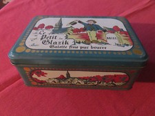 Ancienne boîte en fer Biscuit Galette Le PETIT GLAZIK Briec de l 'Odet Bretagne