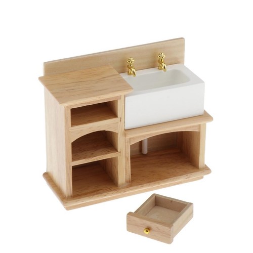 Meuble lavabo bois fait - meuble, en