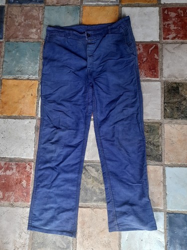 Pantalon moleskine bleu - moleskine,