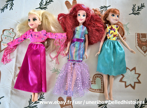 Lot trois poupées disney - lot,