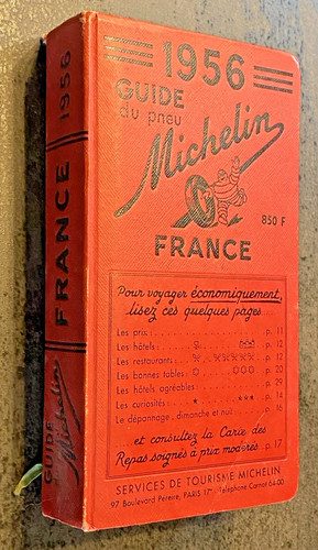 Guide michelin rouge 1956 - guide,