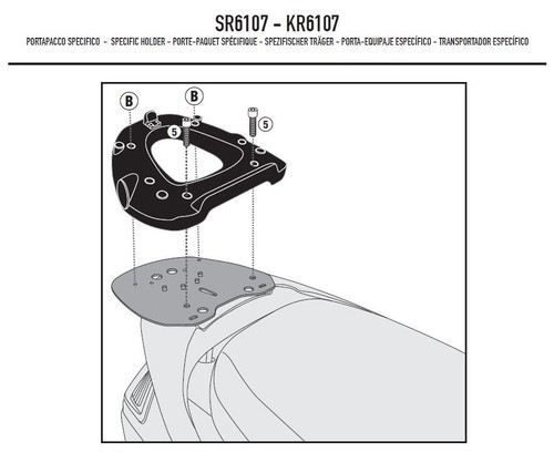 Sr6107 givi support arrière - givi,