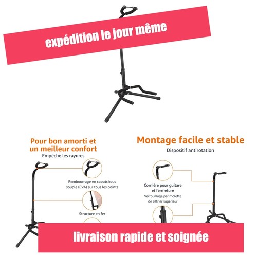 Support guitare pliable