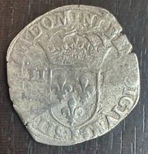 FRANCE - HENRI III 1574-1589 - 1/4 D'ECU NON DATÉ - ANGERS