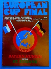 FOOTBALL BAYERN MUNICH ST ETIENNE 1976 EUROPEAN CUP FINAL PROGRAMME HAMPDEN PARK