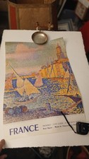 Superbe Affiche Poster Tourisme France Signac French Riviera 1958 St Tropez