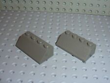 2x LEGO OldDkGray Slope Bricks