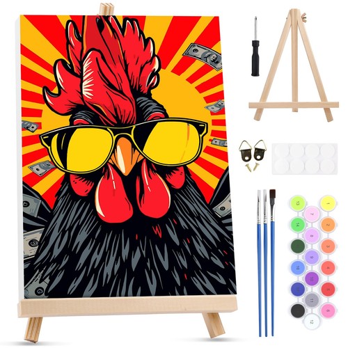 Coq billets peinture numero - billets,