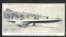 1924  --  BISKRA . L AVIATEUR BARBOT SUR SON MONOPLAN DEWOITINE  . 3X603