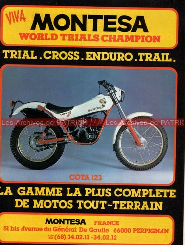 Publicité montesa cota 123 - publicité,