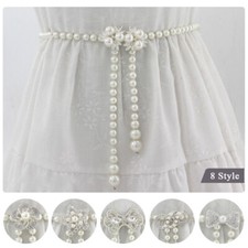 Ceinture En Chaîne De Perles Pour Femmes Mode Hanche Taille Haute Breloques /