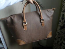 sac DELSEY cuir camel et toile marron, anses cuir, BE, modulable