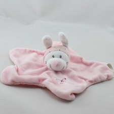 Doudou plat étoile lapin rose pois NICOTOY - 20706