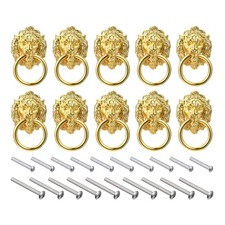10Pcs Poignée Lion Anneau Tiroir Porte Armoire Meuble pour Commode Cuisine