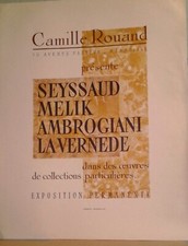 AFFICHE EXPOSITION SEYSSAUD MELIK  AMBROGIANI LA VERNEDE Marseille litho BERTO
