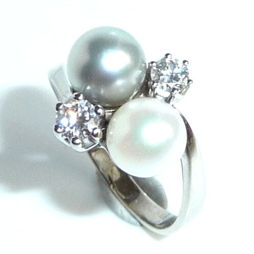 Ring 585 white gold 35ct - white,