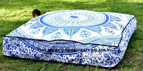 Indien carré pouf housse - pouf,