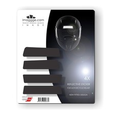 Kit 4 Bandes Stickers rétro réfléchissants pour Casque Moto - Nouvelles Forme...