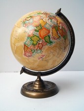 Carte du monde Globe 12" Globe sur base en laiton Bureau décoratif nautique t...