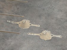 lot anciennes plaques de vélo nominative, inox, à graver, neuves d'époque