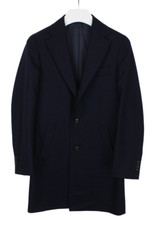 Manteau Suitsupply Vicenza Homme UK 34 Laine Boutonné À Revers Noir