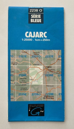 Carte ign série bleue 2238 - ign,