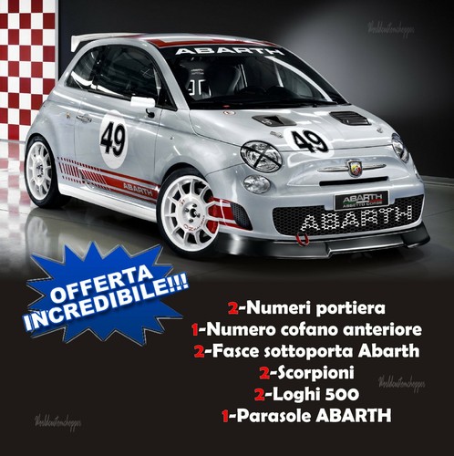 Adhésifs autocollant fiat 500 - adhésifs,