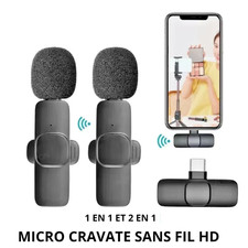 Micro Cravate sans fil USB U, à Clipser, Plug-Play, Réduction du bruit