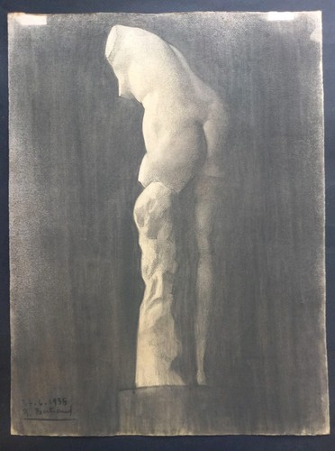 Grand dessin femme nue statue - grand,