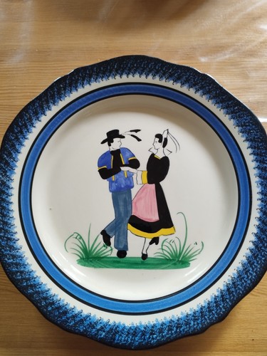 Assiette ancienne couple - assiette,