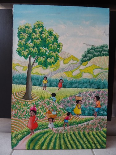 Tableau haïtien art - art, naif