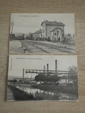 2x CPA Carte Postale 54 NEUVES MAISONS Ponts Roulants & La Gare (arrivée) 1900